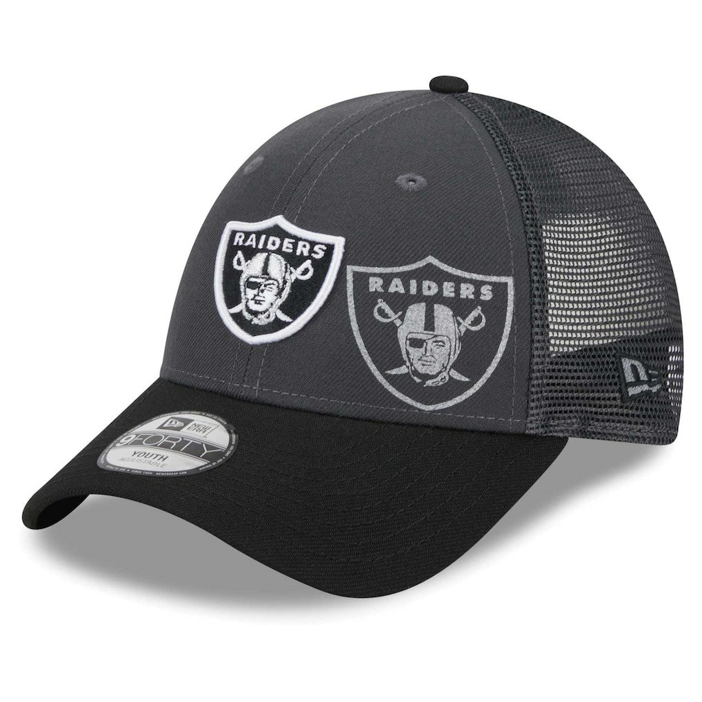 Las Vegas Raiders Preschool Reflect 9FORTY Adjustable Hat | NFL Hot