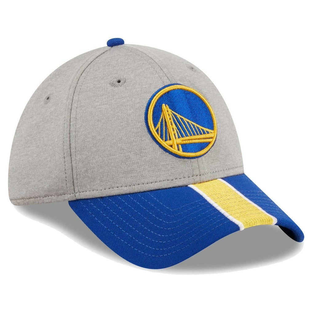 Gray/Royal Golden State Warriors Striped 39THIRTY Flex Hat sale | NBA