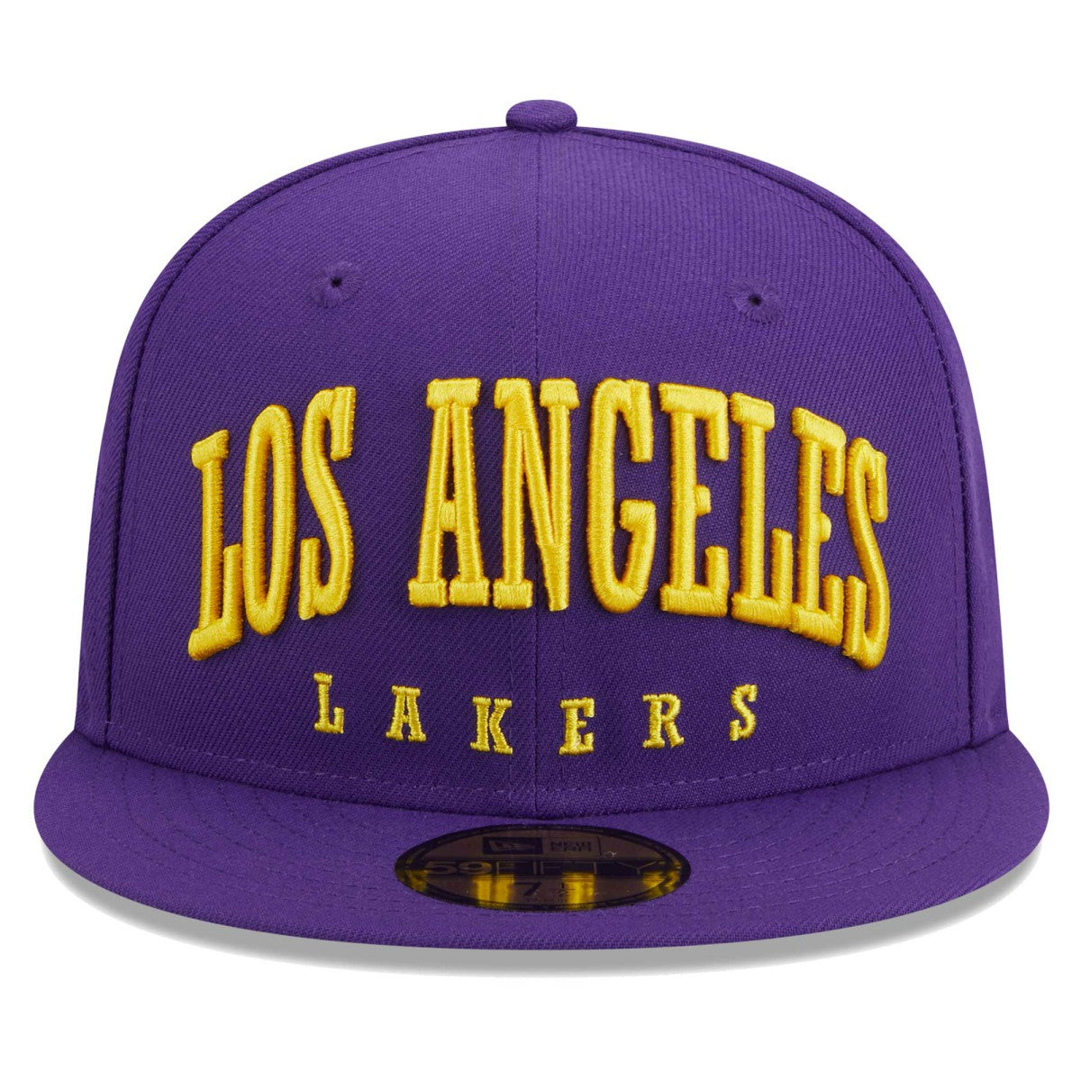 Purple Los Angeles Lakers Big Arch Text 59FIFTY Fitted Hat | NBA