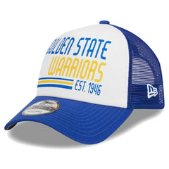 White Golden State Warriors Lift Pass Foam Front Trucker 9FORTY Adjustable Hat sale | NBA