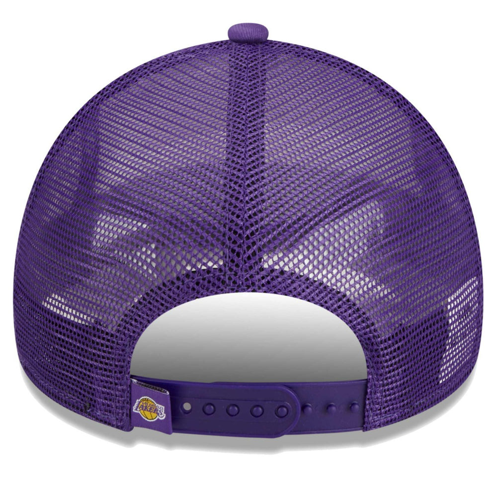 White Los Angeles Lakers Lift Pass Foam Front Trucker 9FORTY Adjustable Hat | NBA