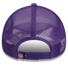 White Los Angeles Lakers Lift Pass Foam Front Trucker 9FORTY Adjustable Hat | NBA