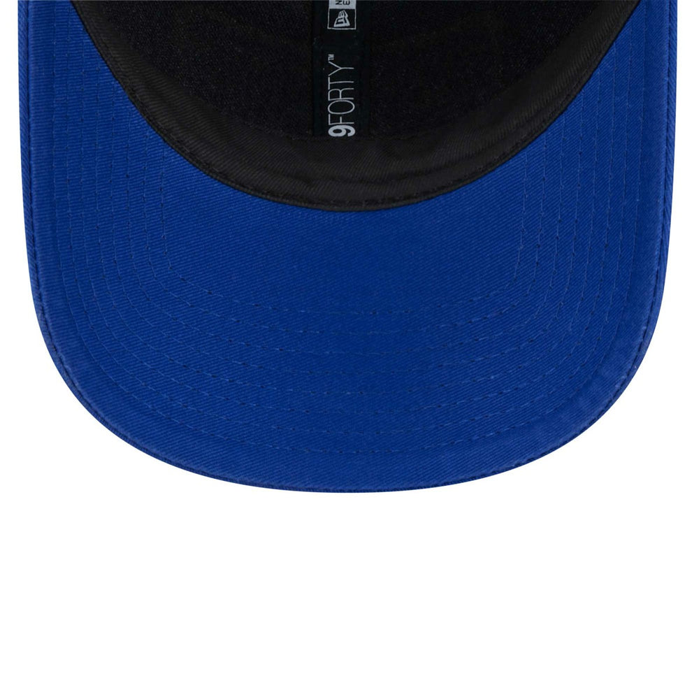 Royal Golden State Warriors Plate Oversized Patch Trucker 9FORTY Adjustable Hat sale | NBA