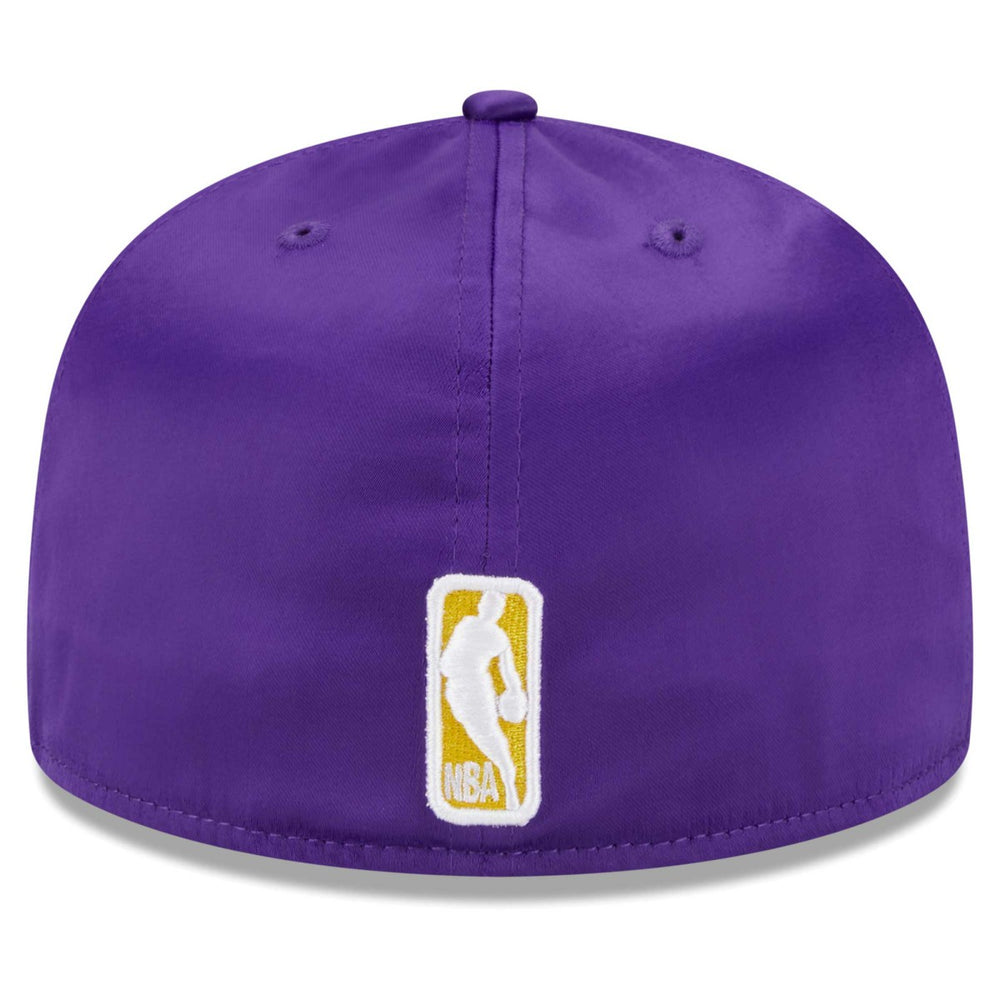 White Los Angeles Lakers Throwback Satin 59FIFTY Fitted Hat | NBA