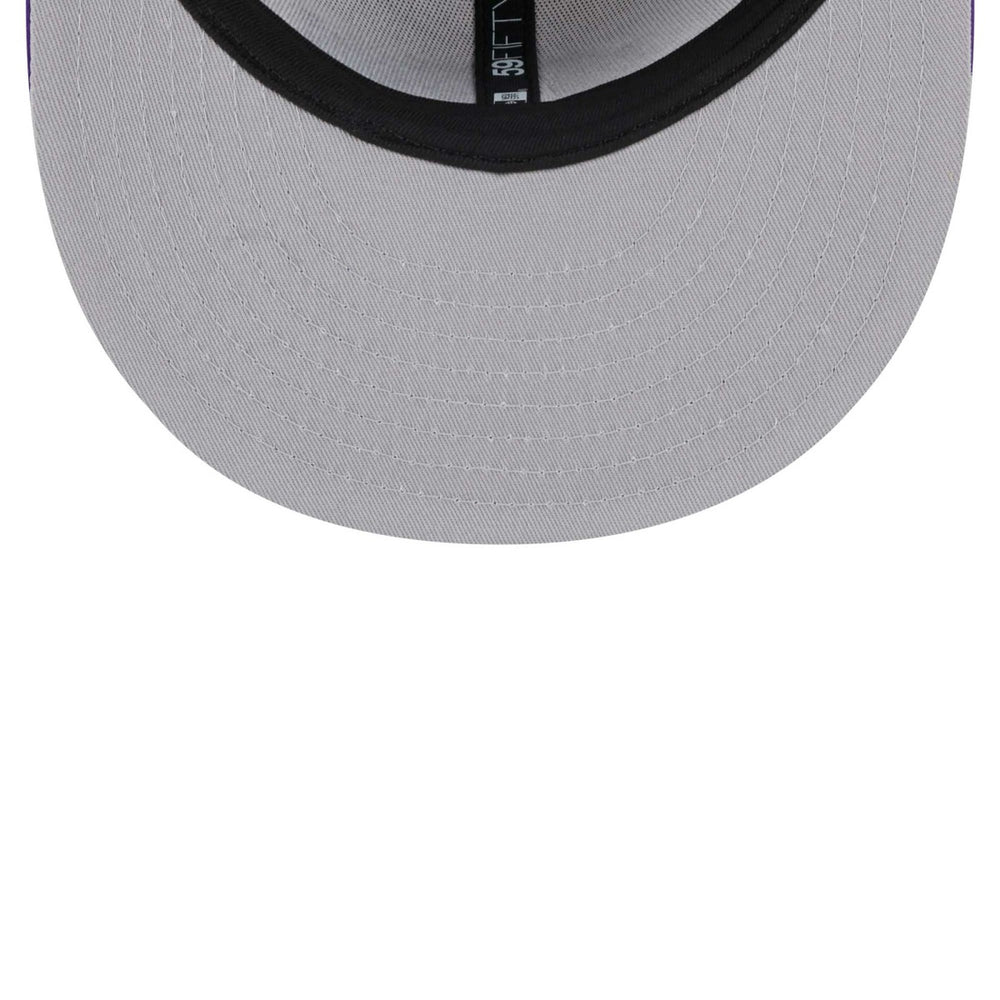 White Los Angeles Lakers Throwback Satin 59FIFTY Fitted Hat | NBA