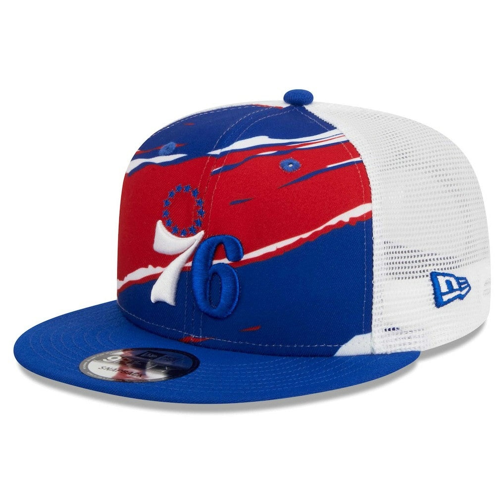 Royal/White Philadelphia 76ers Tear Trucker 9FIFTY Adjustable Hat | NBA