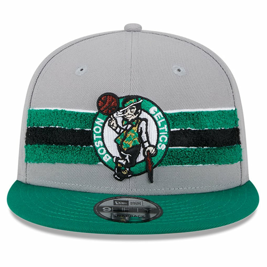 Gray Boston Celtics Chenille Band 9FIFTY Snapback Hat | NBA