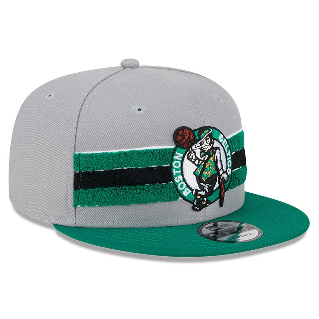 Gray Boston Celtics Chenille Band 9FIFTY Snapback Hat | NBA