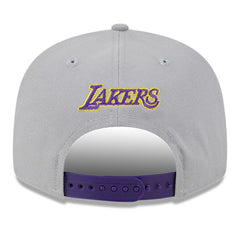 Gray Los Angeles Lakers Chenille Band 9FIFTY Snapback Hat | NBA