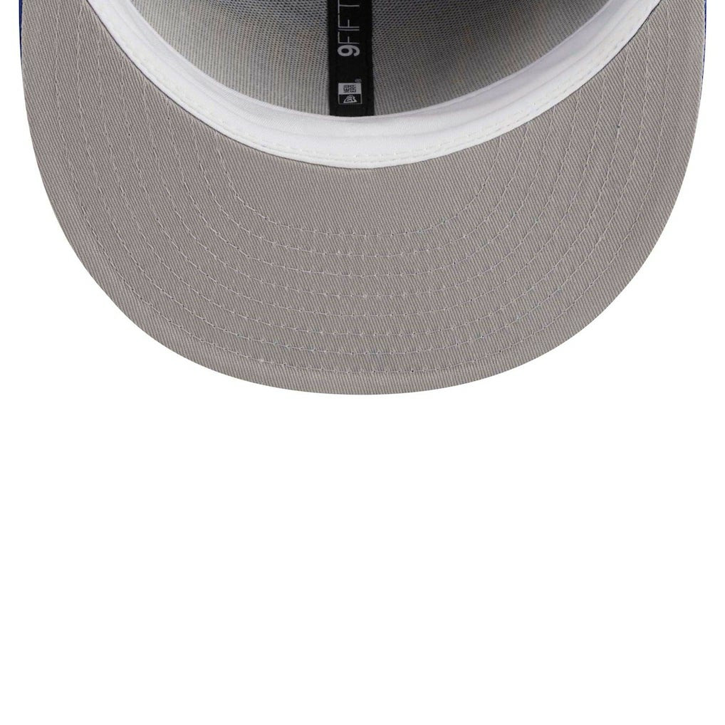 Royal Golden State Warriors Golden Tall Text 9FIFTY Snapback Hat sale | NBA