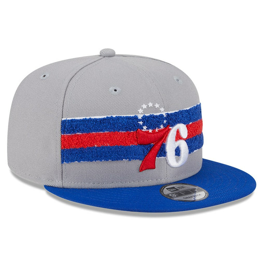 Gray Philadelphia 76ers Chenille Band 9FIFTY Snapback Hat | NBA