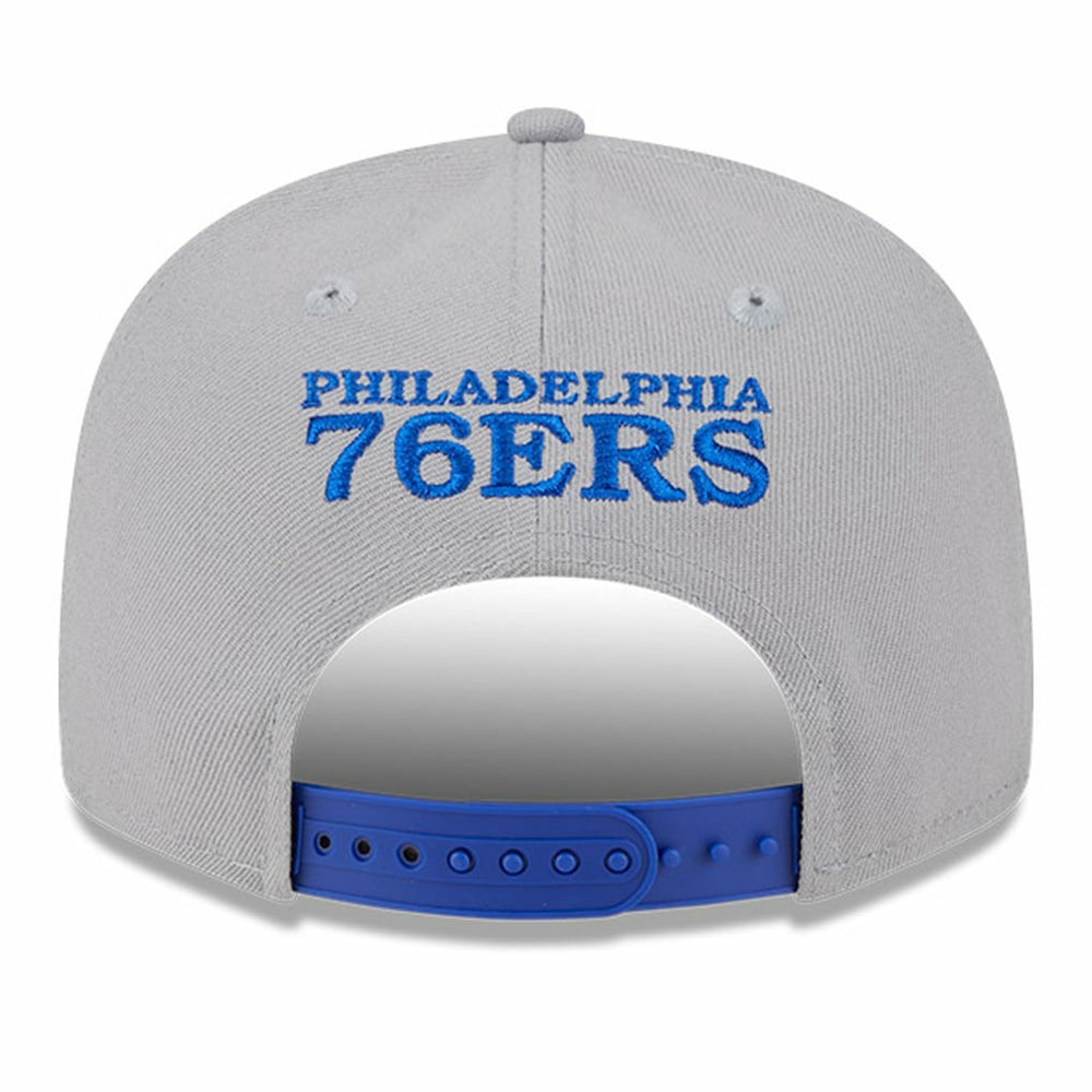 Gray Philadelphia 76ers Chenille Band 9FIFTY Snapback Hat | NBA