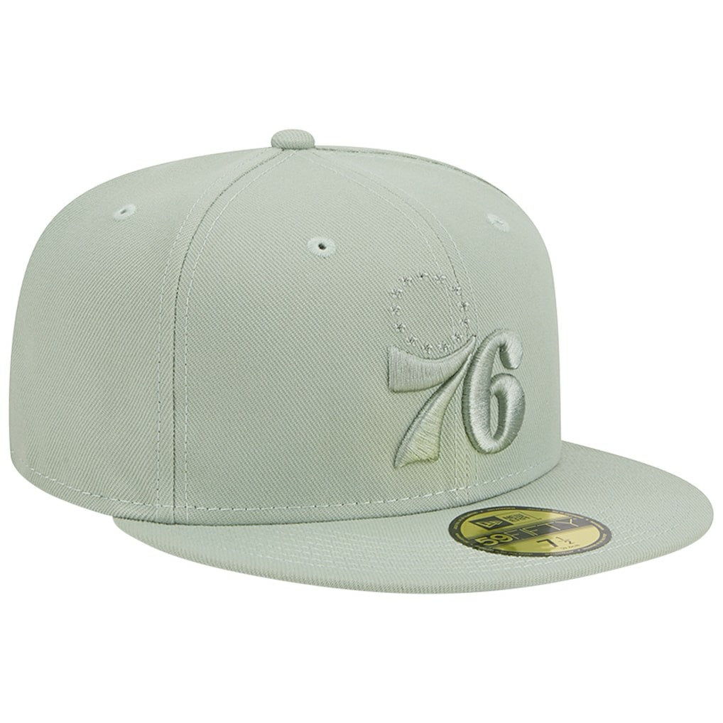 Light Green Philadelphia 76ers Sage Color Pack 59FIFTY Fitted Hat | NBA