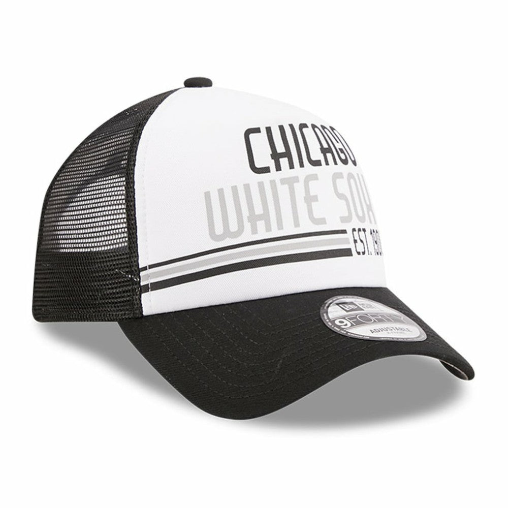 Chicago White Sox New Era Stacked A-Frame Trucker 9FORTY Adjustable Hat - MLB Hats