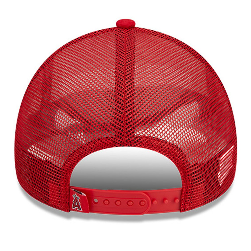 Los Angeles Angels New Era Stacked A-Frame Trucker 9FORTY Adjustable Hat - MLB Hats