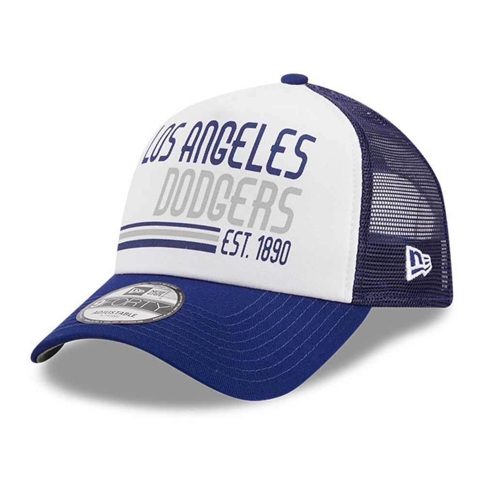Los Angeles Dodgers New Era Stacked A-Frame Trucker 9FORTY Adjustable Hat - MLB Hats