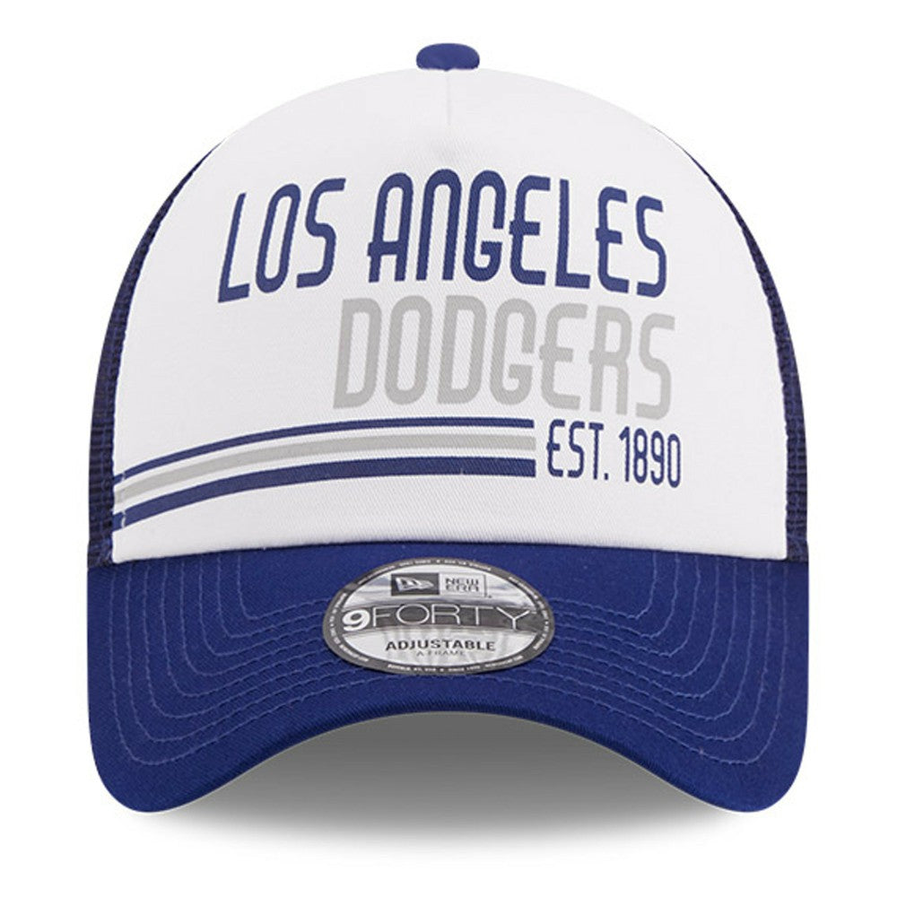 Los Angeles Dodgers New Era Stacked A-Frame Trucker 9FORTY Adjustable Hat - MLB Hats