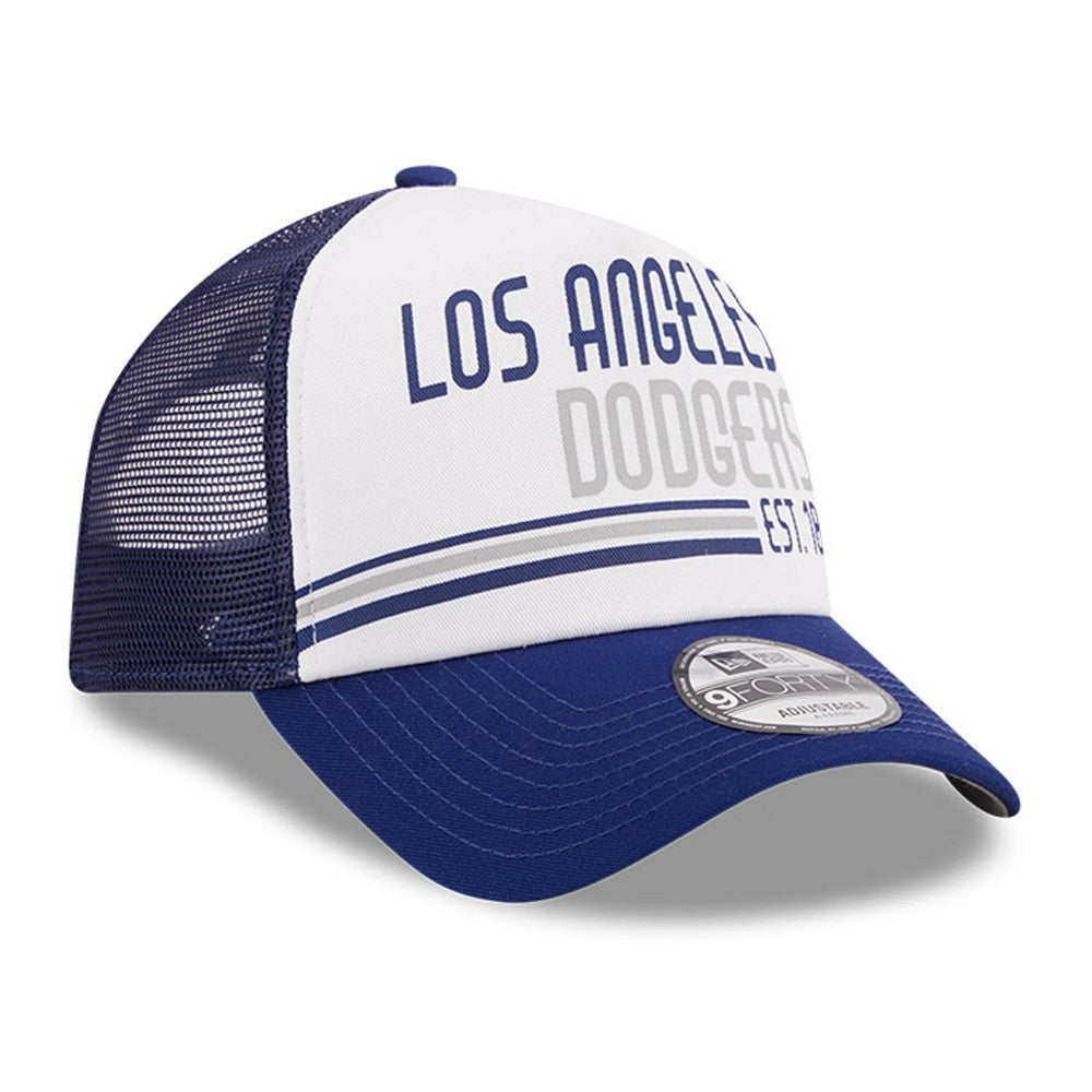 Los Angeles Dodgers New Era Stacked A-Frame Trucker 9FORTY Adjustable Hat - MLB Hats