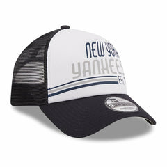 New York Yankees New Era Stacked A-Frame Trucker 9FORTY Adjustable Hat - MLB Hats