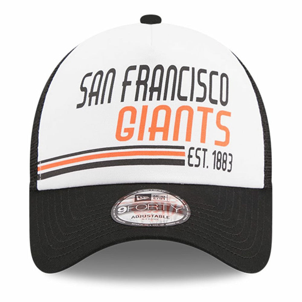 San Francisco Giants New Era Stacked A-Frame Trucker 9FORTY Adjustable Hat - MLB Hats