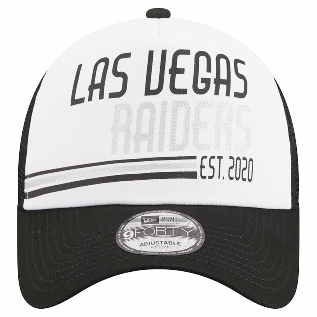 Las Vegas Raiders Stacked A-Frame Trucker 9FORTY Adjustable Hat | NFL US