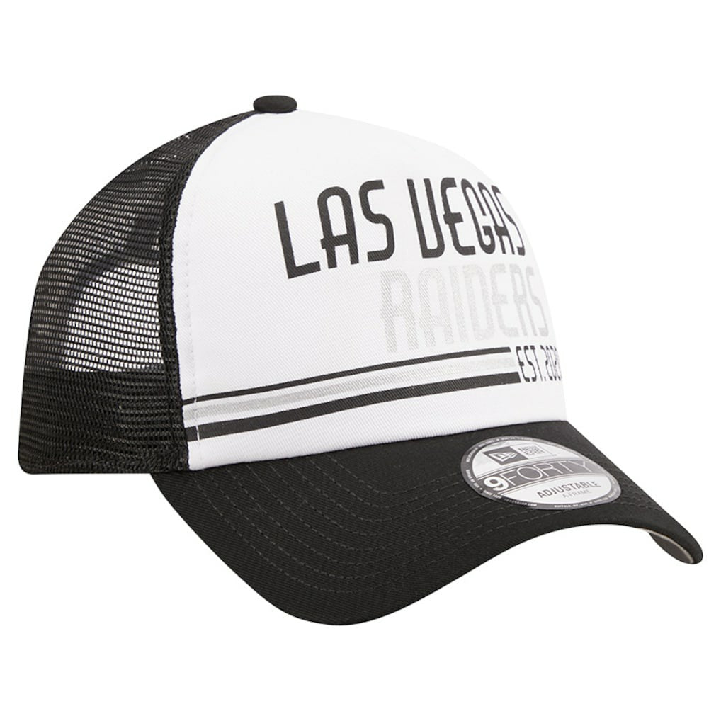 Las Vegas Raiders Stacked A-Frame Trucker 9FORTY Adjustable Hat | NFL US