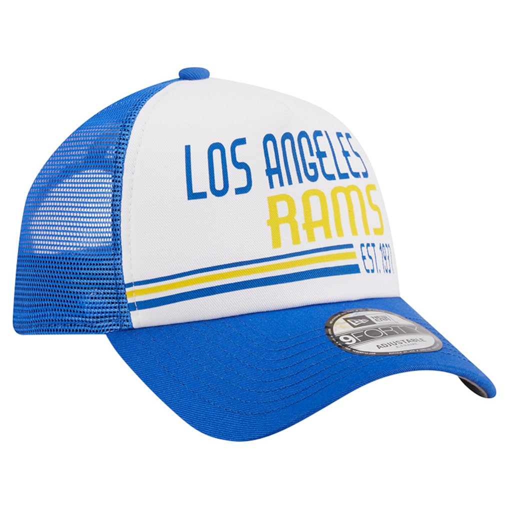 Los Angeles Rams Stacked A-Frame Trucker 9FORTY Adjustable Hat | NFL US