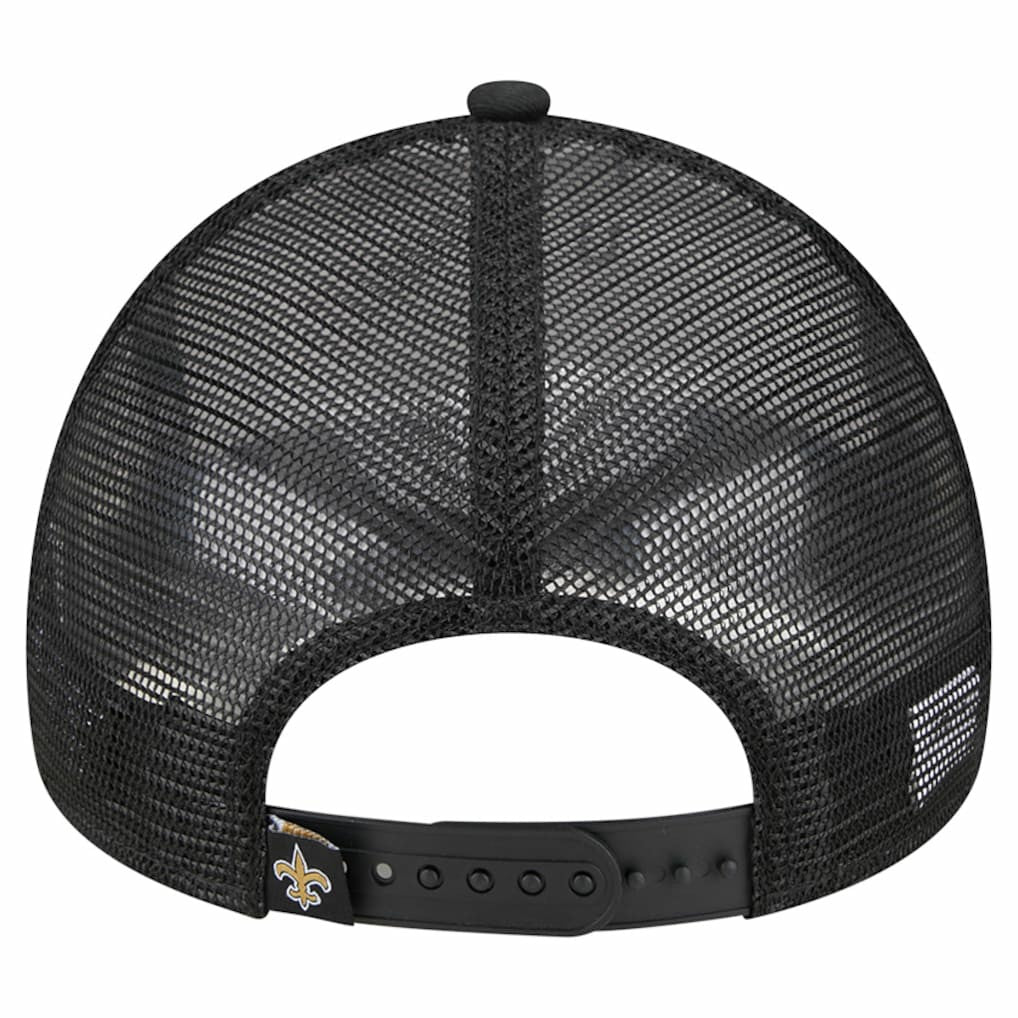 New Orleans Saints Stacked A-Frame Trucker 9FORTY Adjustable Hat | NFL Online