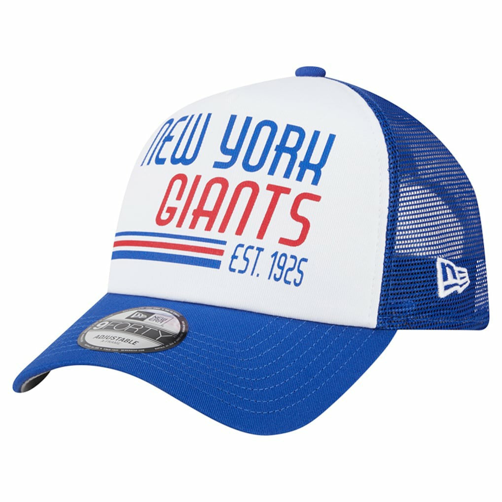New York Giants Stacked A-Frame Trucker 9FORTY Adjustable Hat | NFL Discount