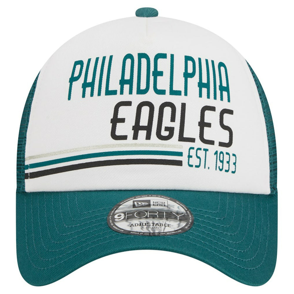 Philadelphia Eagles Stacked A-Frame Trucker 9FORTY Adjustable Hat | NFL New