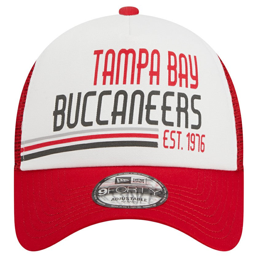 Tampa Bay Buccaneers Stacked A-Frame Trucker 9FORTY Adjustable Hat | NFL New