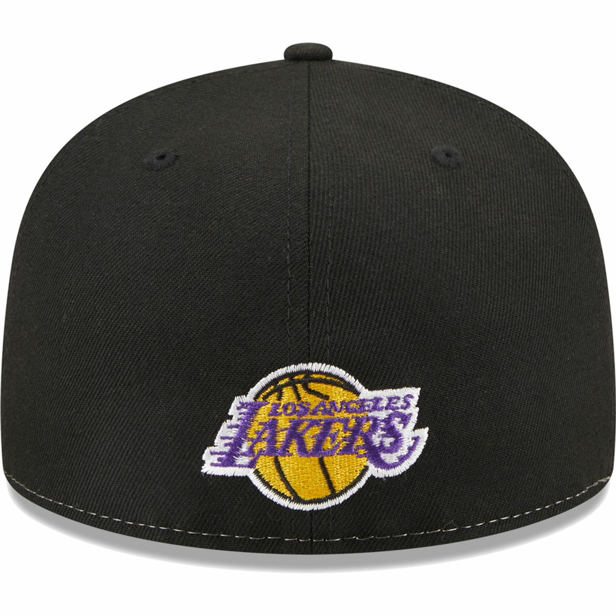 Black/Gold Los Angeles Lakers Pop Front 59FIFTY Fitted Hat | NBA