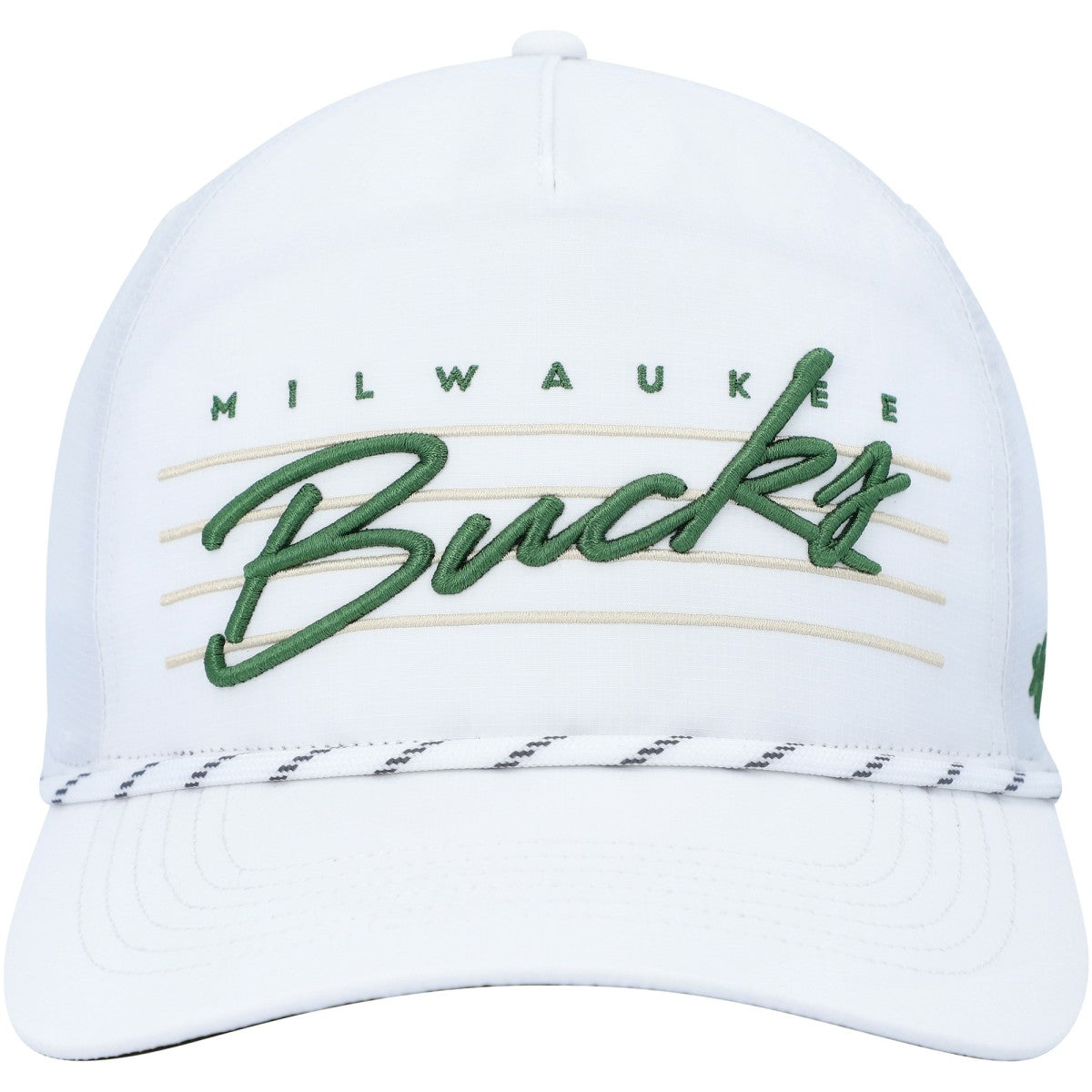 White Milwaukee Bucks '47 Downburst Hitch Snapback Hat | NBA