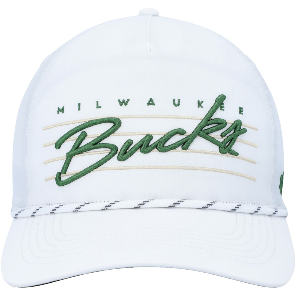 White Milwaukee Bucks '47 Downburst Hitch Snapback Hat | NBA