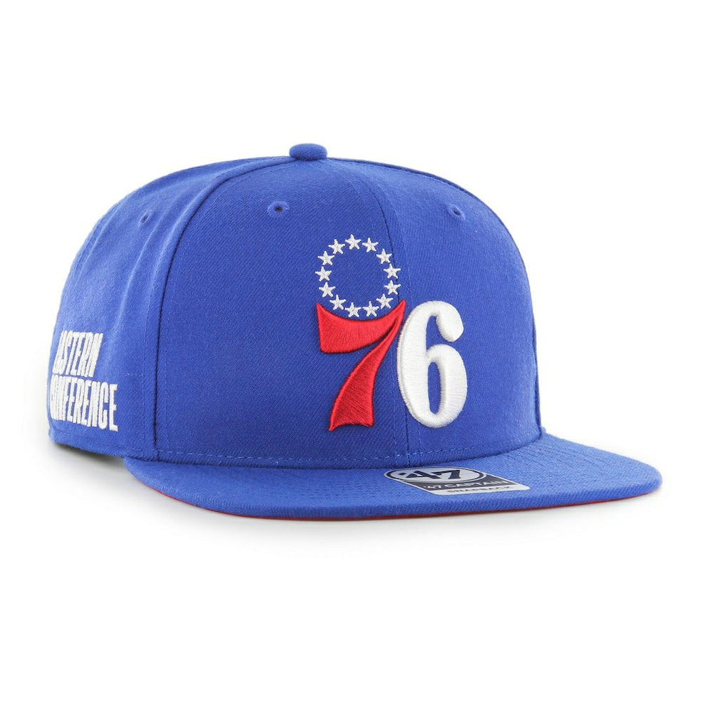 Royal Philadelphia 76ers '47 Sure Shot Captain Snapback Hat | NBA
