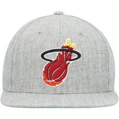 Heather Gray Miami Heat Hardwood Classics 2.0 Snapback Hat | NBA