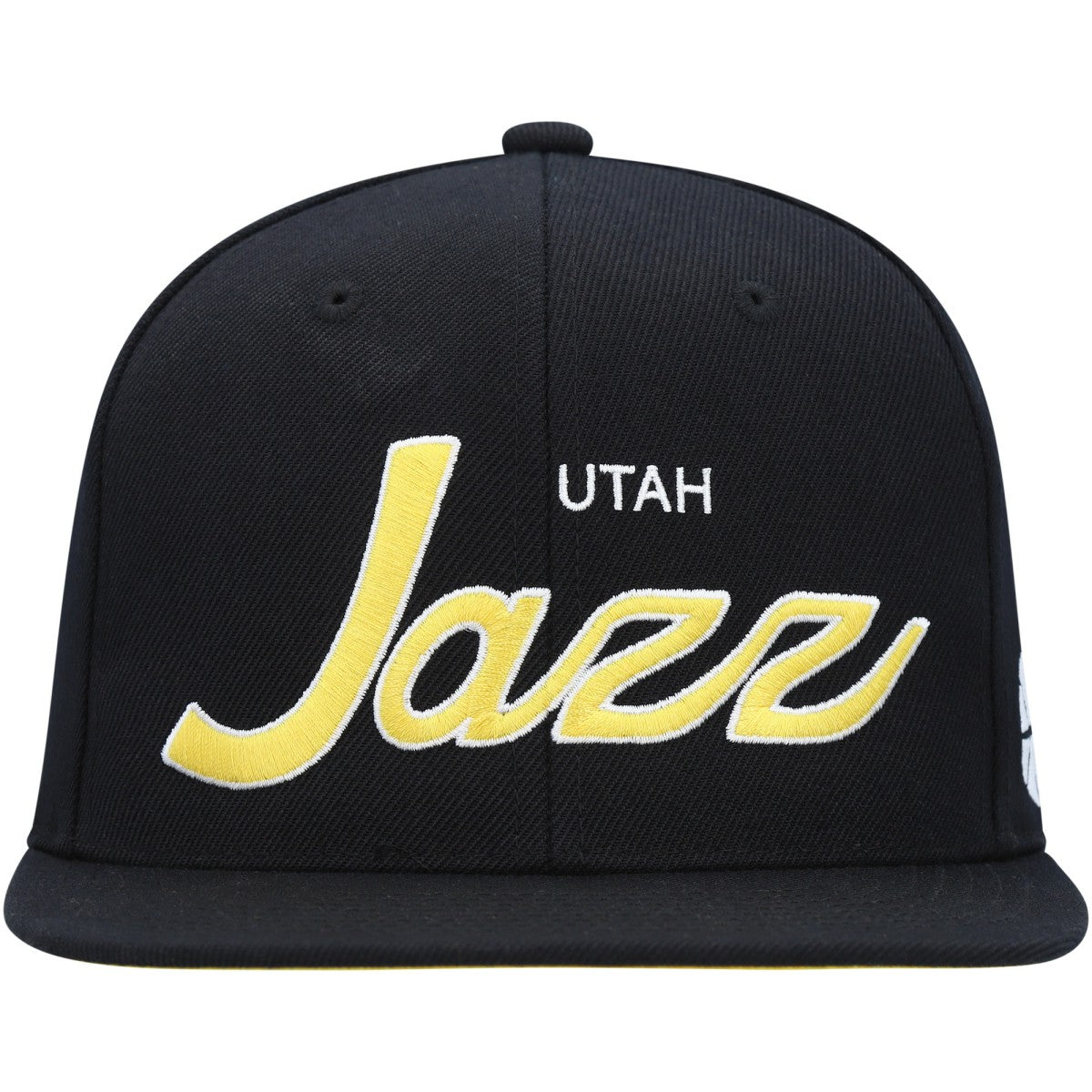 Black Utah Jazz Hardwood Classics Script 2.0 Snapback Hat | NBA