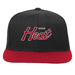 Black Miami Heat Youth Team Script Snapback Hat | NBA