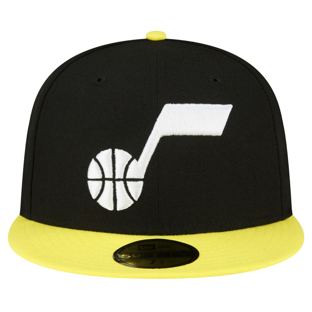 Black/Yellow Utah Jazz 2-Tone 59FIFTY Fitted Hat | NBA