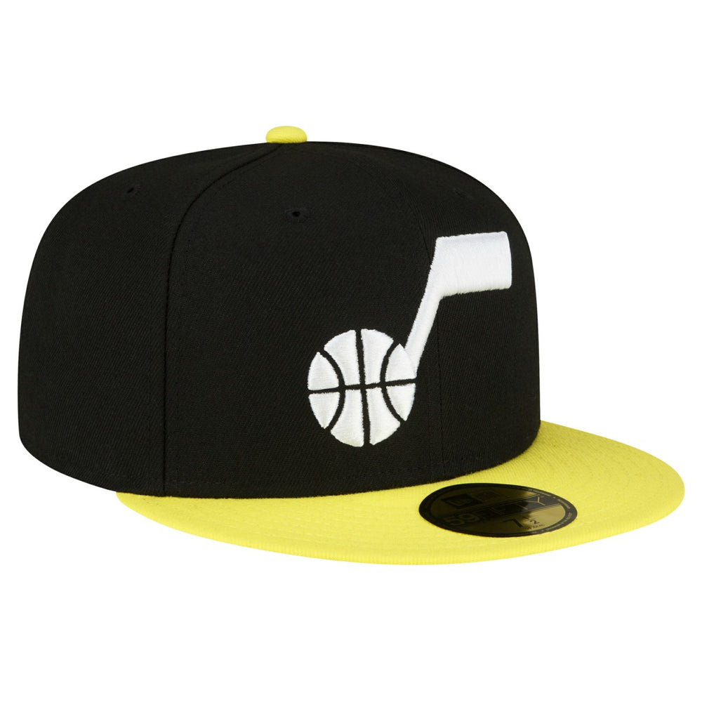 Black/Yellow Utah Jazz 2-Tone 59FIFTY Fitted Hat | NBA