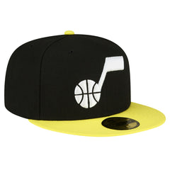 Black/Yellow Utah Jazz 2-Tone 59FIFTY Fitted Hat | NBA