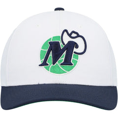 White/Navy Dallas Mavericks Hardwood Classics Core 2-Tone 2.0 Pro Snapback Hat sale | NBA