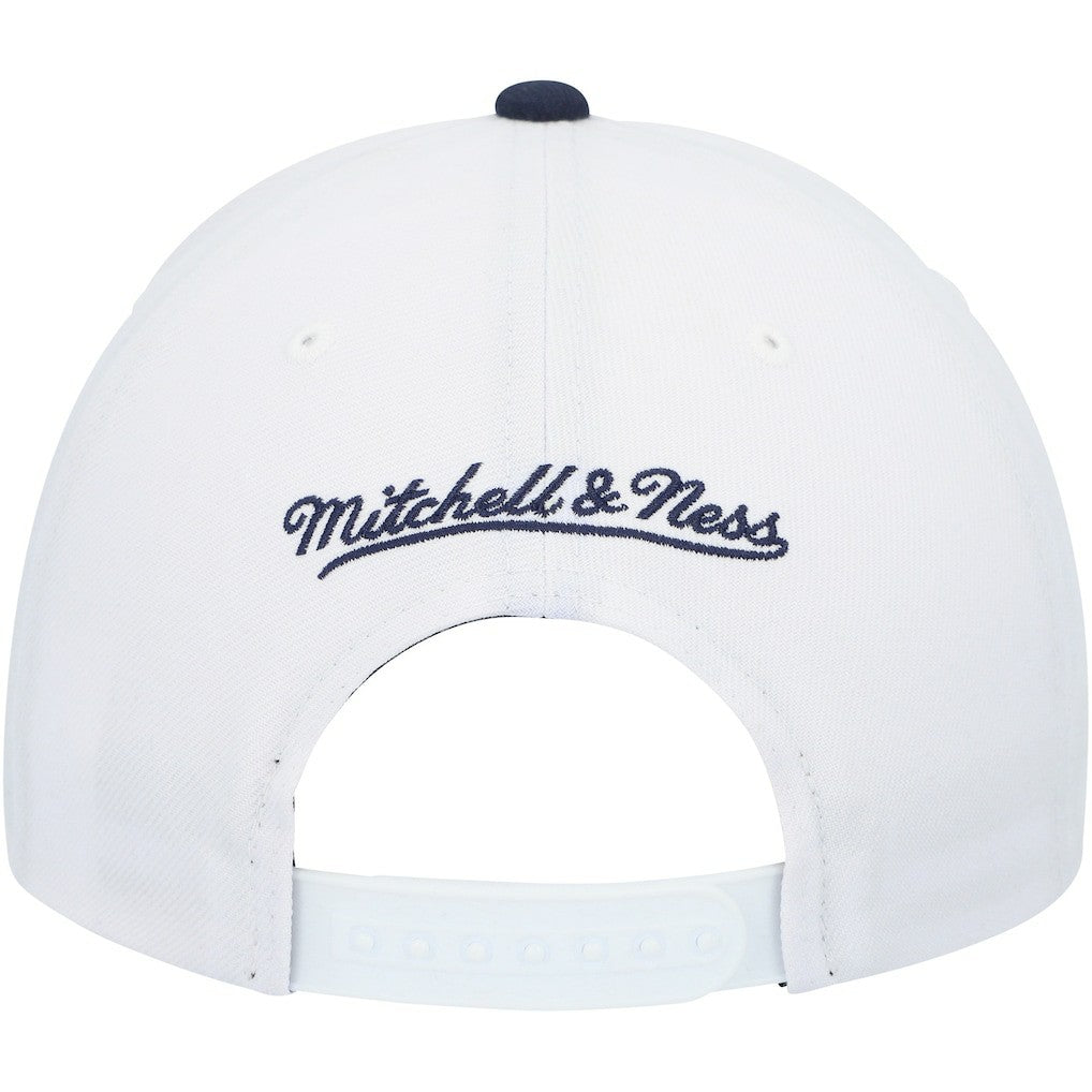 White/Navy Dallas Mavericks Hardwood Classics Core 2-Tone 2.0 Pro Snapback Hat sale | NBA