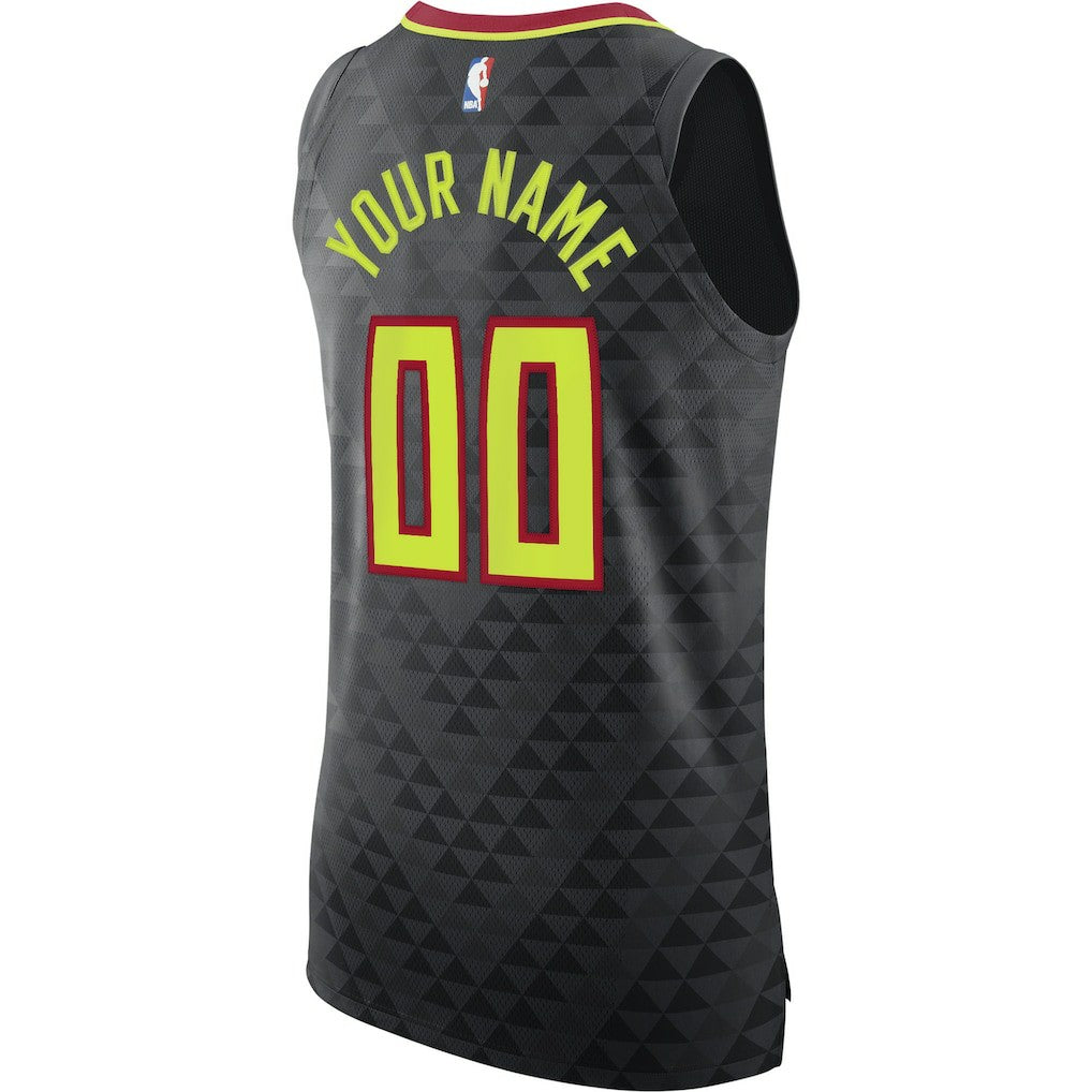 Icon Edition Atlanta Hawks Authentic Custom Jersey Black | NBA