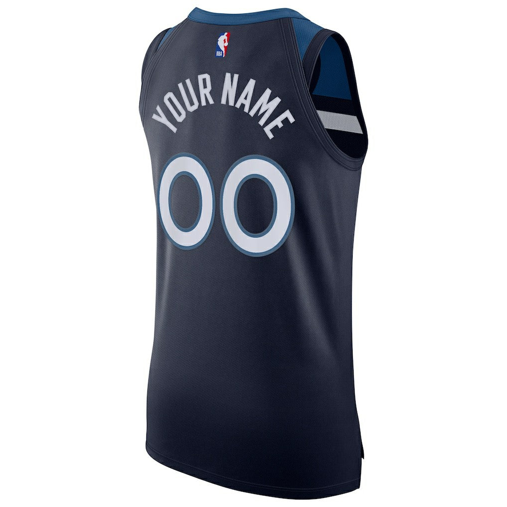 Icon Edition Minnesota Timberwolves Authentic Custom Jersey Navy | NBA