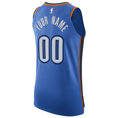Icon Edition Oklahoma City Thunder Authentic Custom Jersey Blue | NBA