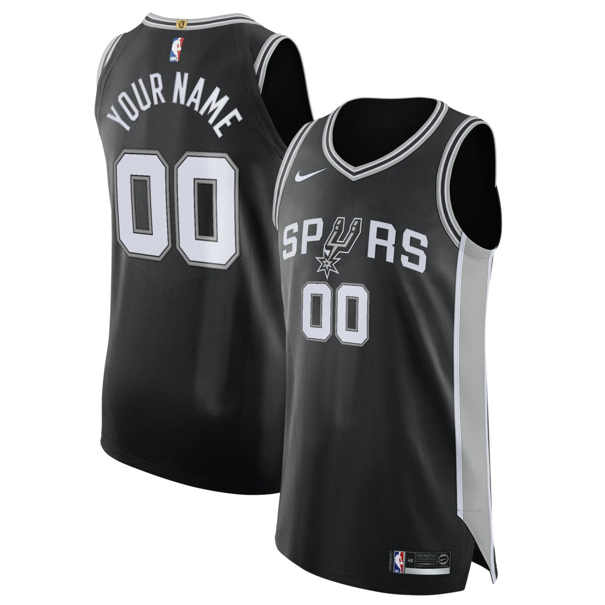 Icon Edition San Antonio Spurs Authentic Custom Jersey Black | NBA