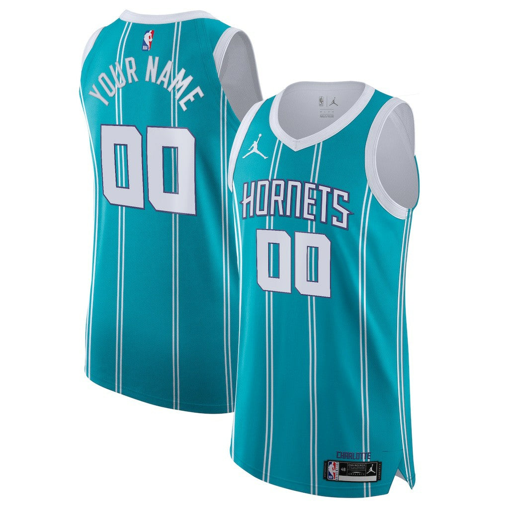 Icon Edition Charlotte Hornets Jordan Brand 2020/21 Authentic Custom Jersey Teal | NBA