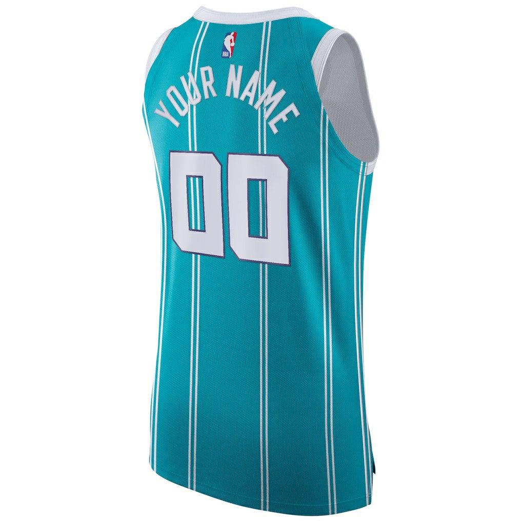 Icon Edition Charlotte Hornets Jordan Brand 2020/21 Authentic Custom Jersey Teal | NBA