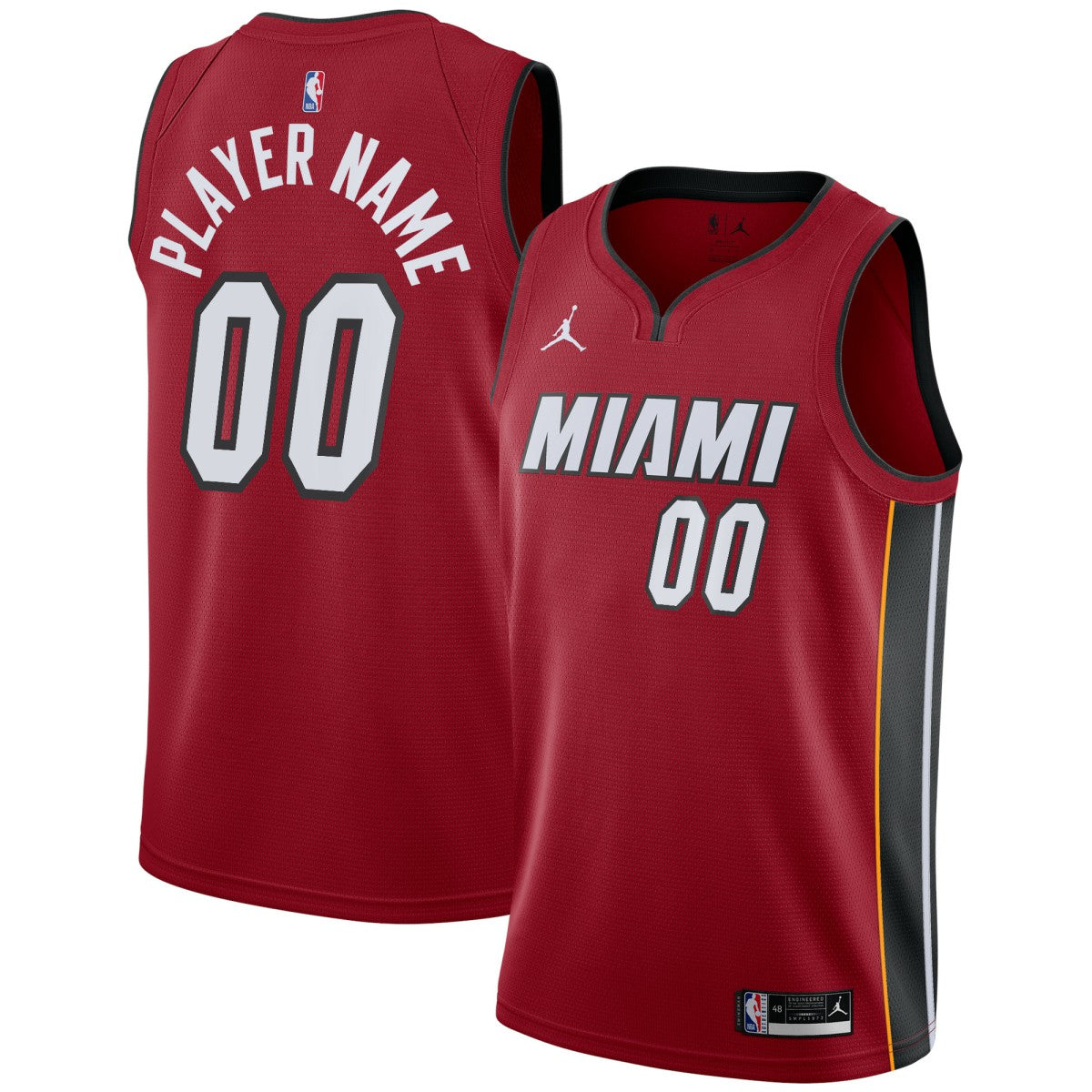 Red Miami Heat Jordan Brand Swingman Custom Jersey | NBA